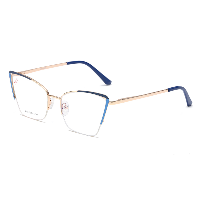 Cat Eye Metal Women Prescription Reading Glasses