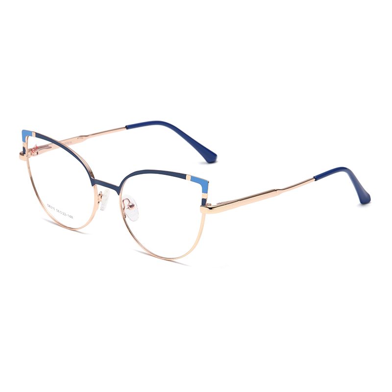 Metal Cat Eye Frame Women Prescription Glasses Eyeglasses