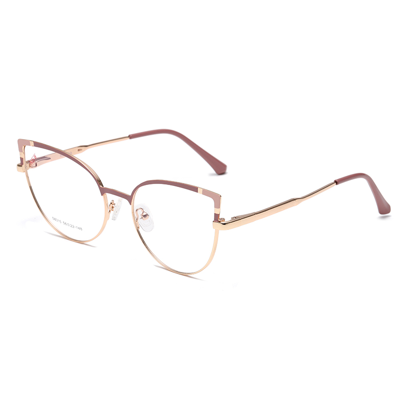 Metal Cat Eye Frame Women Prescription Glasses Eyeglasses