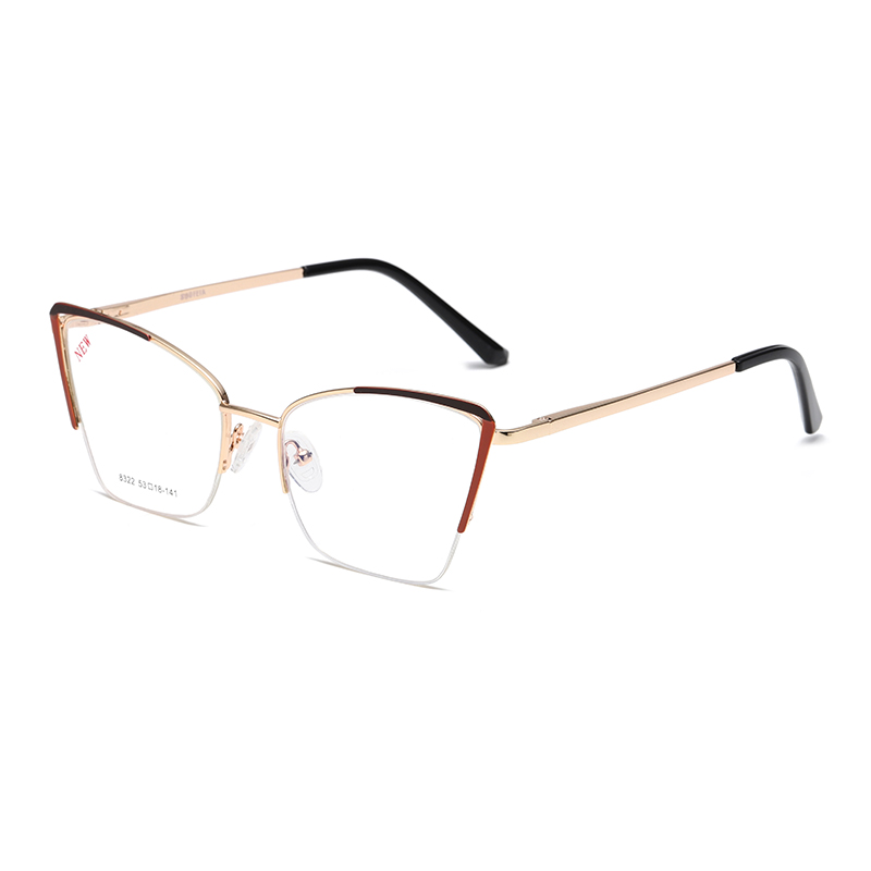 Cat Eye Metal Women Prescription Reading Glasses