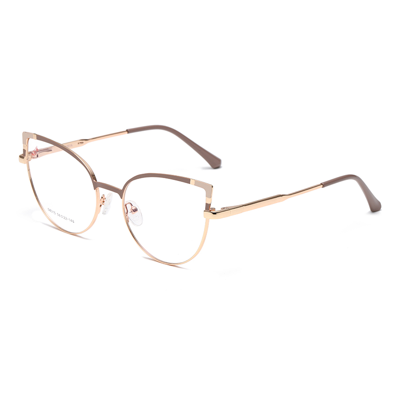 Metal Cat Eye Frame Women Prescription Glasses Eyeglasses