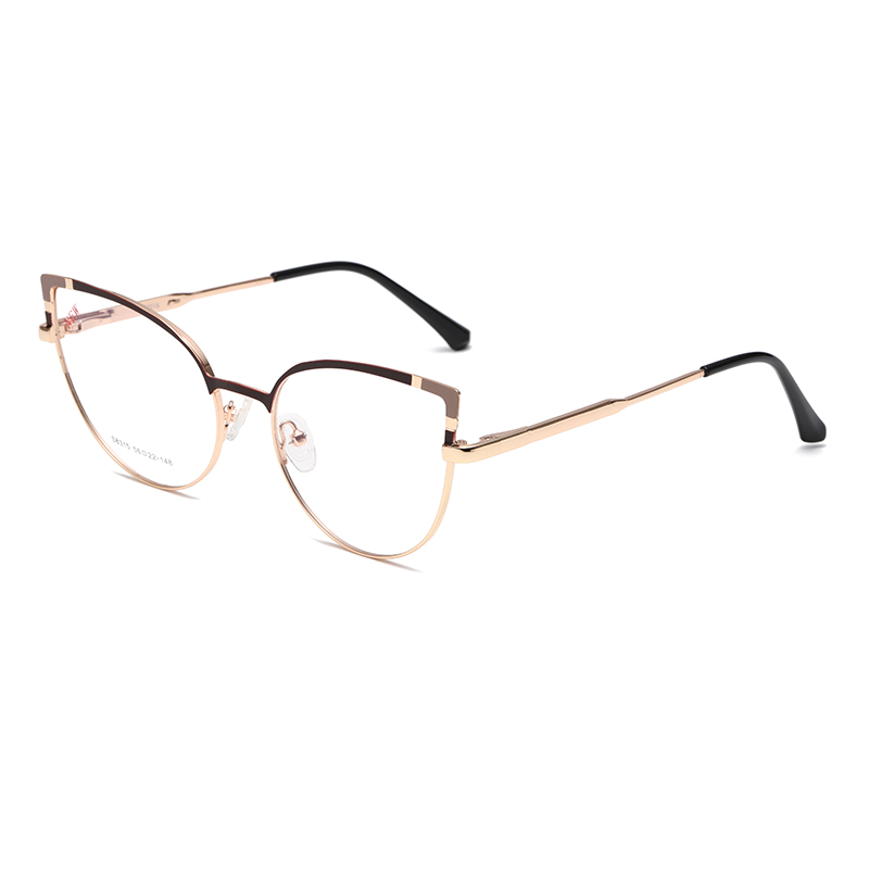 Metal Cat Eye Frame Women Prescription Glasses Eyeglasses