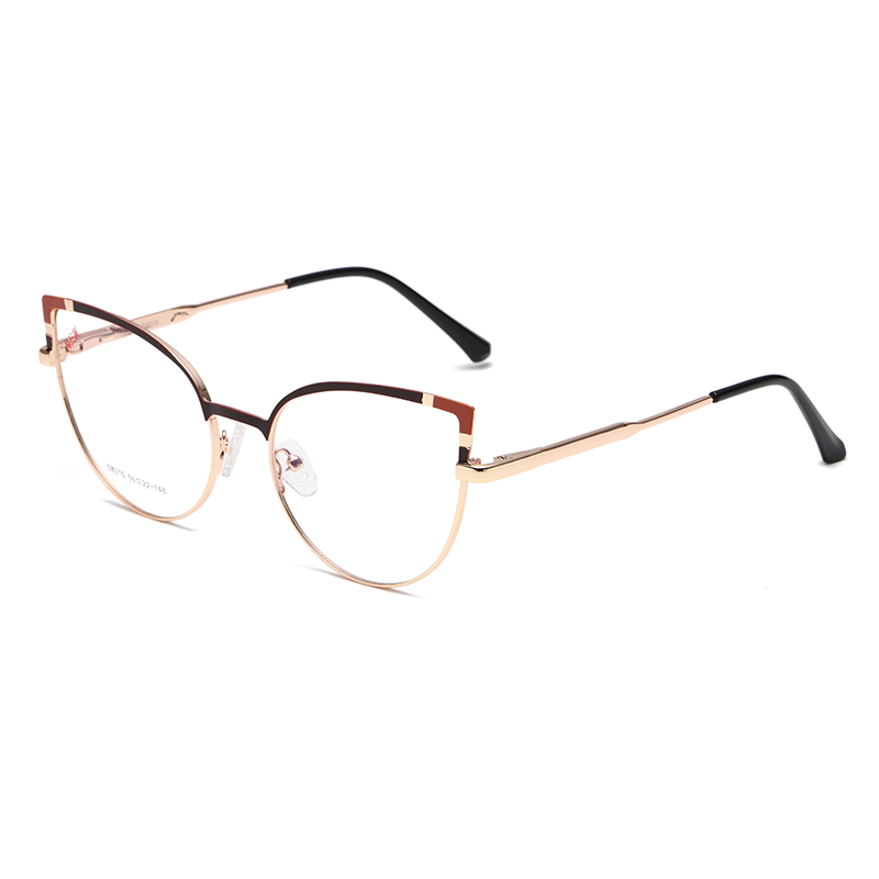 Metal Cat Eye Frame Women Prescription Glasses Eyeglasses