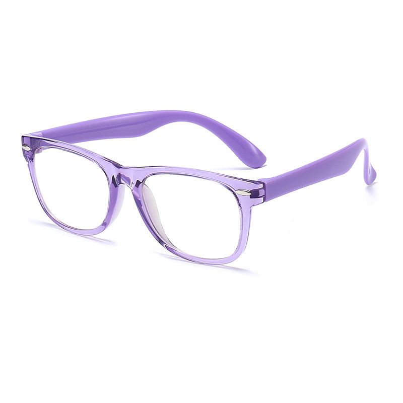 Fashion TR90 Square Kids Blue Light Blocking Glasses