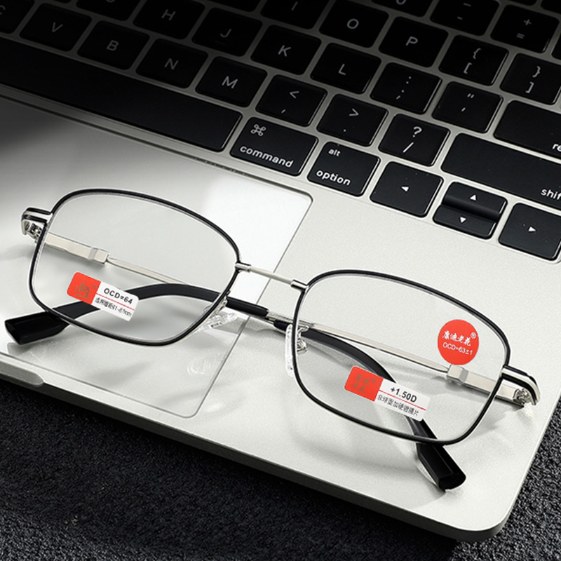 Fashion Metal Anti Blue Light Fashion Reading Glasses Men